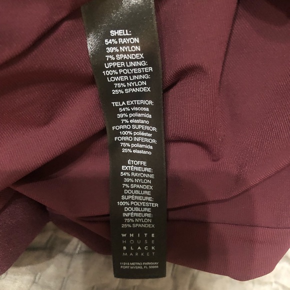 White House Black Market size 4 maroon dress - Picture 5 of 5